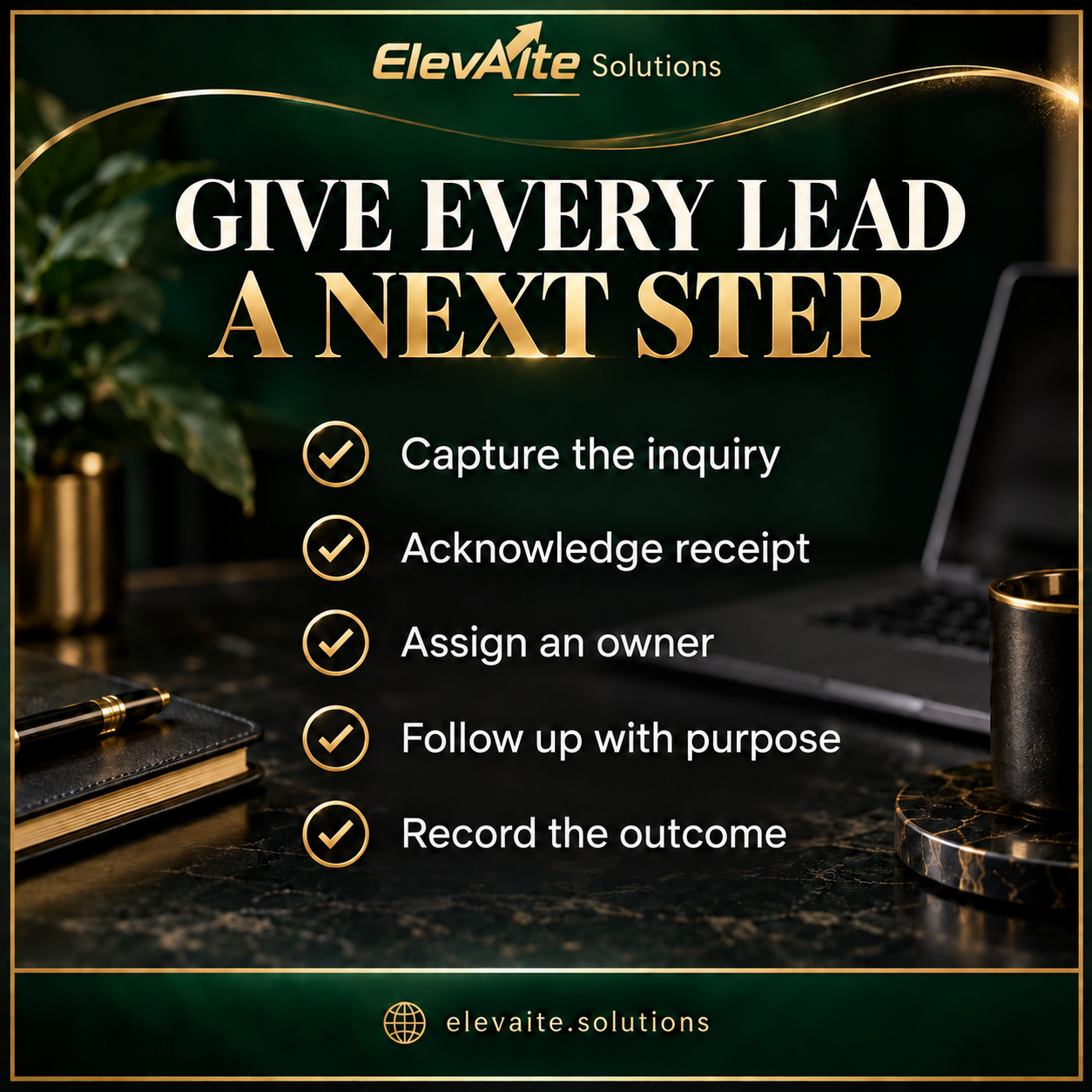 ElevAIte Solutions lead checklist social post