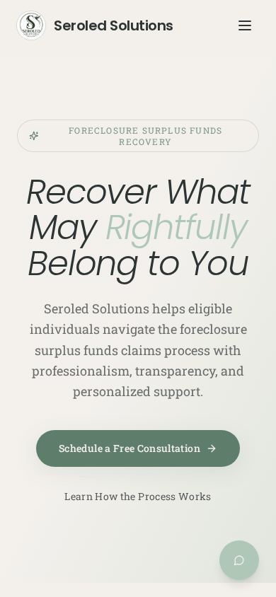 Seroled Solutions website shown on a mobile screen