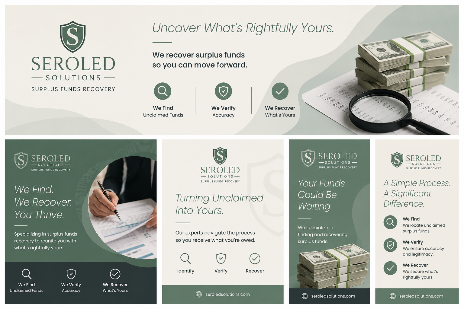 Seroled Solutions social media banner and story template set